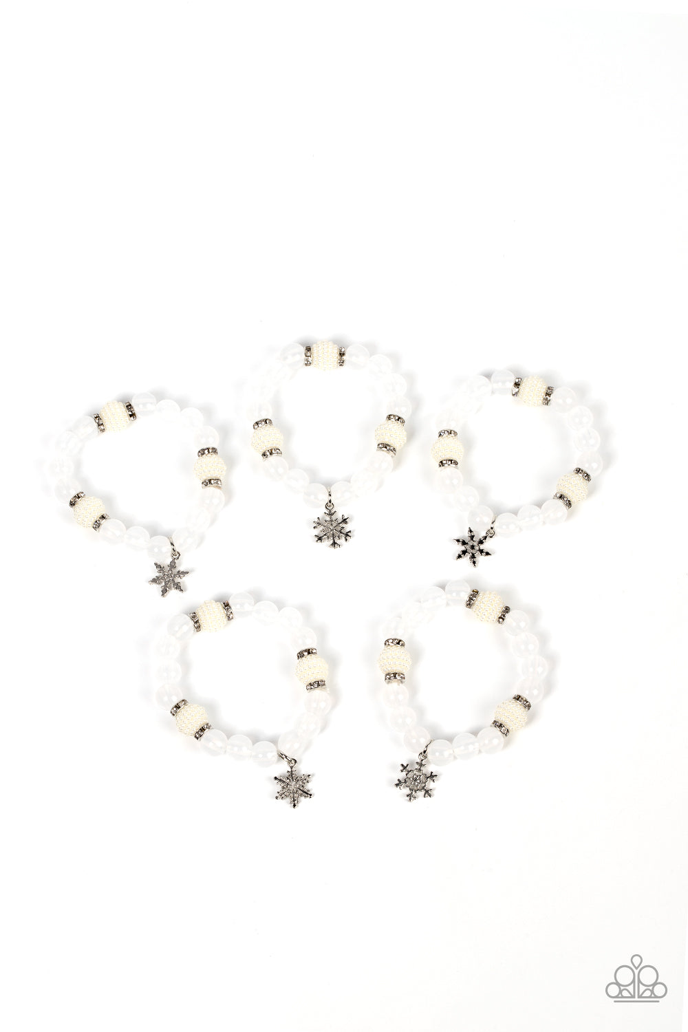 Starlet Shimmer Bracelet Kit - Silver Snowflake Charms